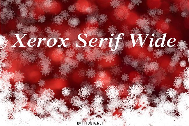 Xerox Serif Wide example